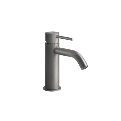 GESSI 316 Смеситель для раковины на 1 отверстие без донного клапана, излив 123мм, цвет: steel brushed