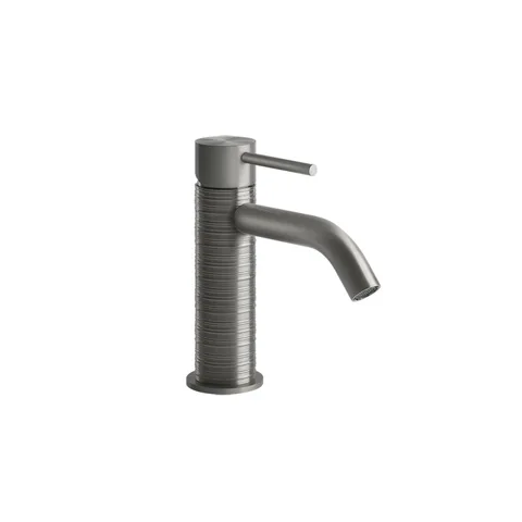 GESSI 316 Смеситель для раковины на 1 отверстие, без донного клапана, излив 123мм, цвет: steel brushed