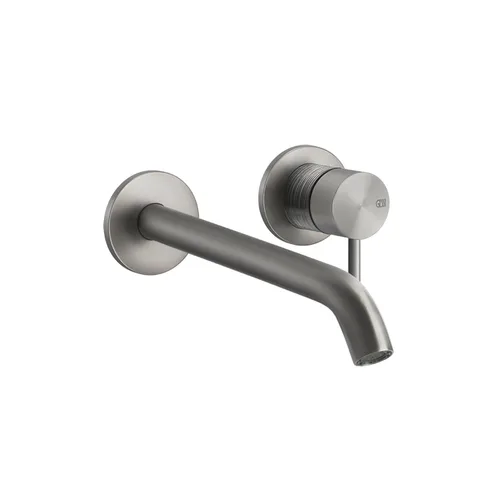 GESSI 316 Встраиваемый смеситель для раковины с изливом 200-170мм (внешняя часть), цвет: steel brushed