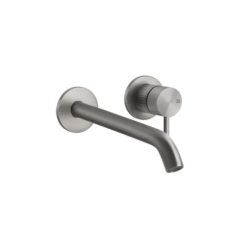 GESSI 316 Встраиваемый смеситель для раковины с изливом 200-170мм (внешняя часть), цвет: steel brushed