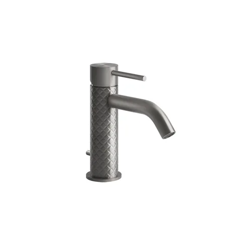 GESSI 316 Смеситель для раковины на 1 отверстие с донным клапаном, излив 123мм, цвет: steel brushed