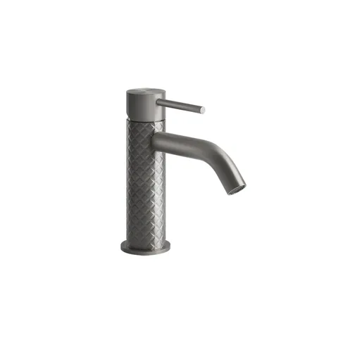 GESSI 316 Смеситель для раковины на 1 отверстие без донного клапана, излив 123мм, цвет: steel brushed