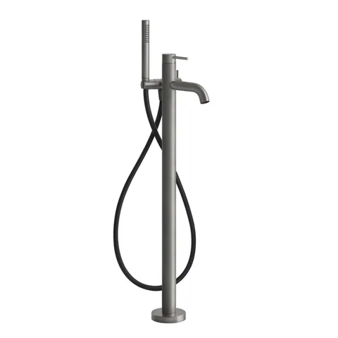 GESSI 316 Напольный смеситель для ванны с душевой лейкой (внешние части), цвет: steel brushed