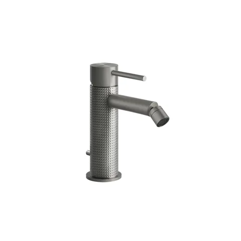 GESSI 316 Смеситель для биде на 1 отверстие, с донным клапаном, излив 118мм, цвет: steel brushed