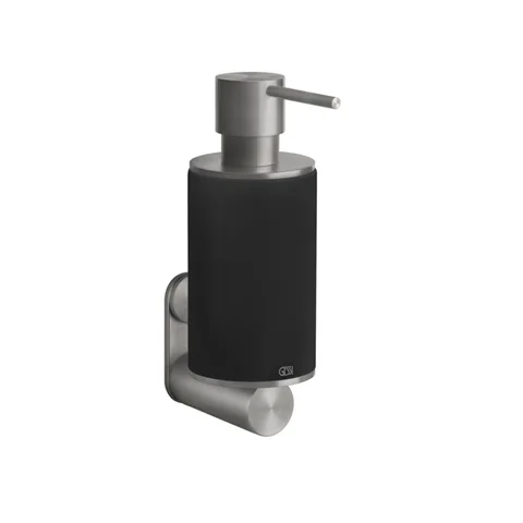 GESSI 316 Дозатор для жидкого мыла настенный, цвет: черный/steel brushed