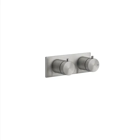 GESSI 316 Термостатический смеситель, с подключением на 3/4”, фильтр, на 2 источника (внешняя часть), цвет: steel brushed