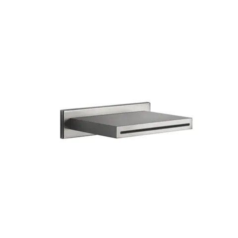 Gessi Rettangolo Каскадный излив для душа настенный, для монтажа с удаленным управлением (не входит в комплект), цвет: шлифованная сталь