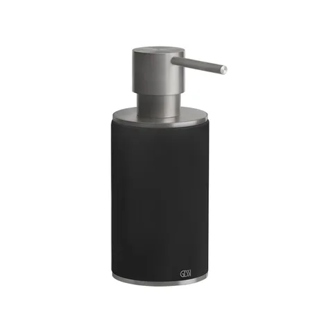 GESSI 316 Дозатор для жидкого мыла настольный, цвет: черный/steel brushed
