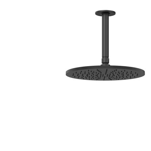 GESSI INCISO Потолочная душевая головка шарнирная на 1/2", Ø300мм, длина изготавливается под заказ (от 105 до 1855 мм), цвет: Black XL