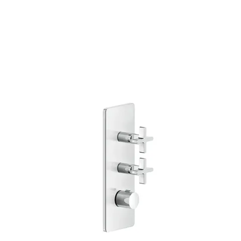 GESSI INCISO Встраиваемый термостатический смеситель на 2 источника, резьба 3/4" (внешние части), цвет: хром