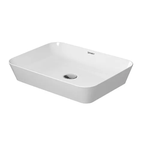Duravit Cape Cod Раковина накладная квадратная 550 мм, без отверстия под смес, цвет внутри - белый, снаружи - белый