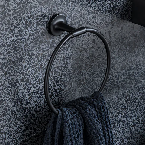 Duravit Starck T Полотенцедержатель - кольцо, настенный цвет черный матовый