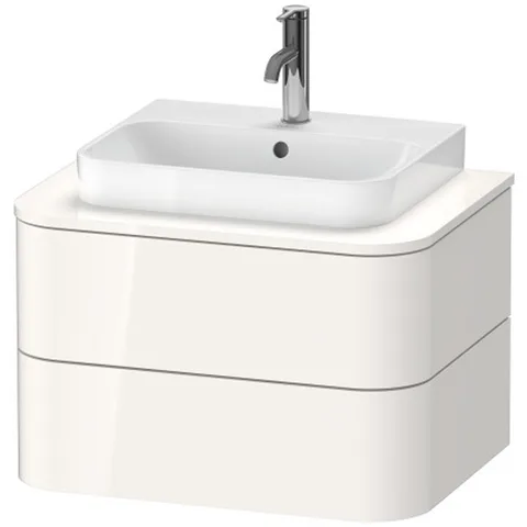 Duravit Happy D.2 Plus Столешница 16x650x480мм для тумбы #HP4940, HP4960 с вырезом по центру, цвет: белый глянцевый