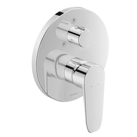 Duravit B.1 Смеситель для душа скрытого монтажа (наружная часть круг) с переключателем и перепускным клапаном, цвет: хром