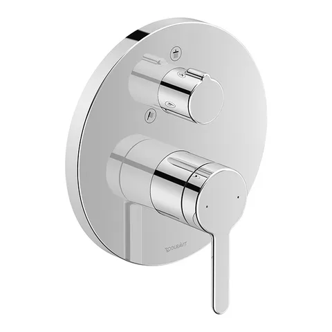 Duravit C.1 Смеситель для душа скрытого монтажа (наружная часть круг) с переключателем потоков, цвет: хром