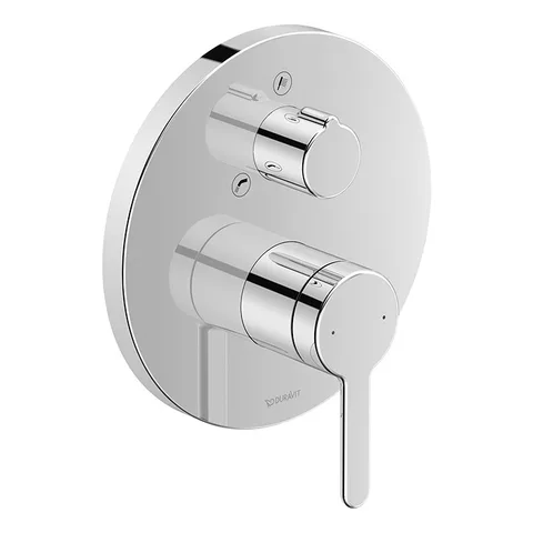 Duravit C.1 Смеситель для ванны скрытого монтажа (наружная часть круг) с перепускным клапаном, цвет: хром