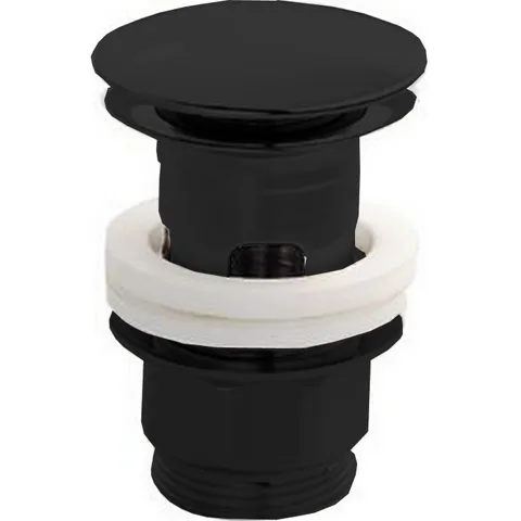 CISAL Донный клапан 1"1/4 для раковин с переливом, click-clack, цвет черный матовый (Не производится!)