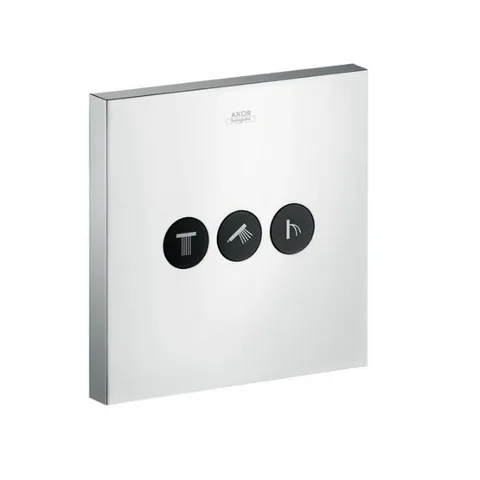 AX ShowerSelect Встраиваемый модуль с 3 запорными клапанами (внешняя часть), цвет: хром