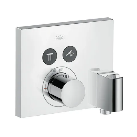 AX ShowerSelect Встраиваемый термостат для душа, 2 потреб, с держателем, (внешняя часть), цвет: хром