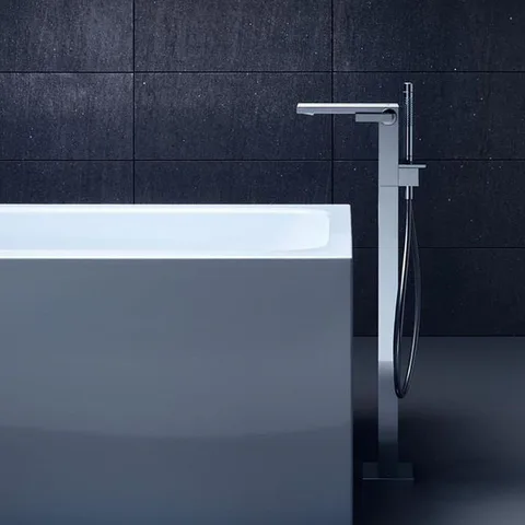AX MyEdition Смеситель для ванны напольный, на 1 отв., излив 245мм,, цвет: хром