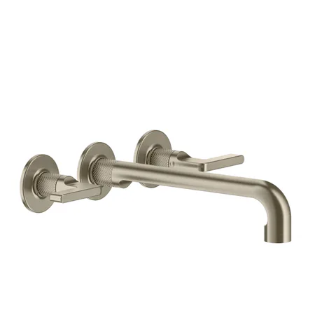 GESSI INCISO Встраиваемый смеситель для раковины на 3 отверстия с изливом 255-235мм (внешние части), цвет: Finox Brushed Nickel