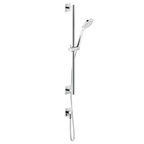 GESSI Rilievo Штанга в комплекте с душевой лейкой, шланг 1,50 м, вывод воды из стены, цвет: хром