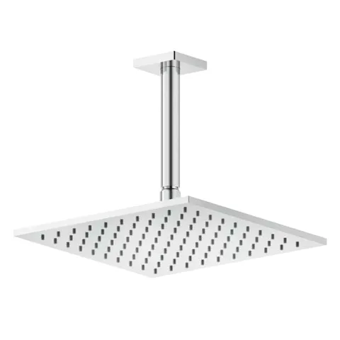 GESSI Rilievo Потолочная душевая головка на 1/2" 250x250 мм, длина изгот. под заказ (105 - 1855 мм), цвет: хром