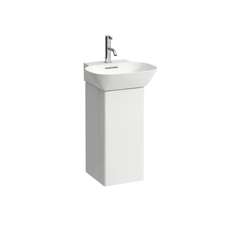 Laufen INO Тумба под раковину 815301, 280х310х605мм, с 1 дверцей, с сифоном, с 4 полками, SX, цвет: белый матовый (ВРЕМЕННО не поставляем!)