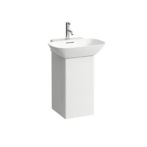 Laufen INO Тумба под раковину 810302, 320х340х605мм, с 1 дверцей, с сифоном, с 4 полками, SX, цвет: белый матовый