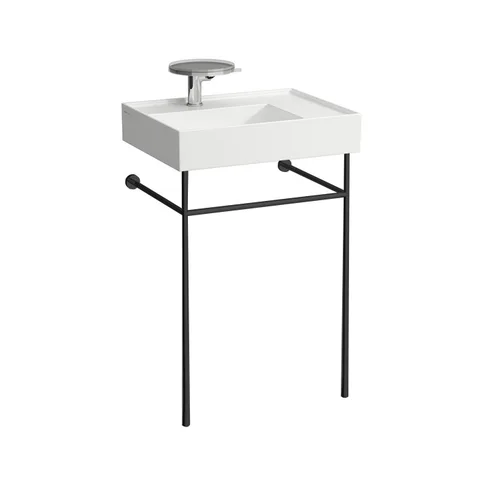Laufen Kartell Раковина 600х460х120мм без перелива, с 1 отв. под смеситель, со скр сливом, полка справа, с покр. LLC, цвет: белый