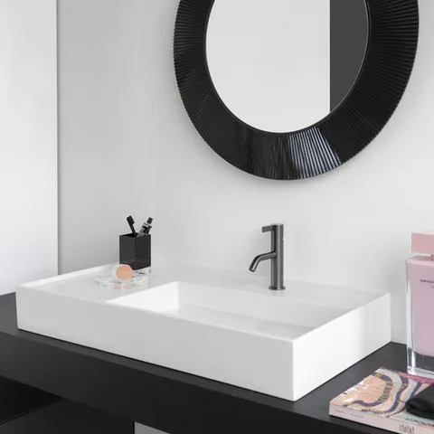 Laufen Kartell Раковина 900х460х120мм без перелива, с 1 отв. под смеситель, со скр сливом, полка слева, с покр. LLC, цвет: белый