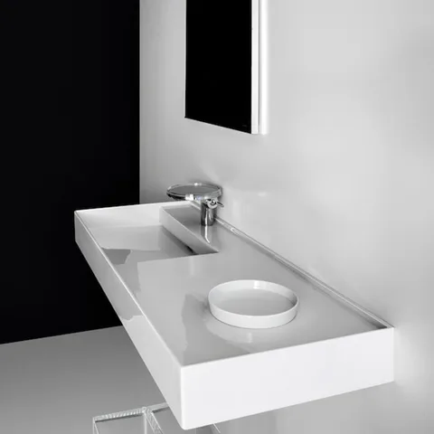 Laufen Kartell Раковина 1200х460х120мм без перелива, с 1 отв. под смеситель, цвет: белый
