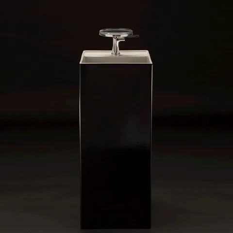Laufen Kartell Свободност раковина 375х435х900мм без перелива, с 1 отв. под смеситель, цвет: черный глянцевый