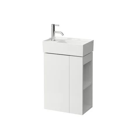 Laufen Kartell Раковина 460х280х120мм без перелива, с 1 отв. под смес, полочка слева, цвет: белый