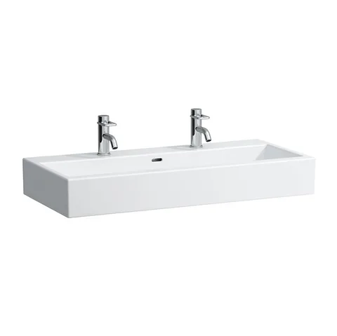 Laufen Living City Раковина 1000х460х140мм с 2 отв. под смеситель, цвет: белый