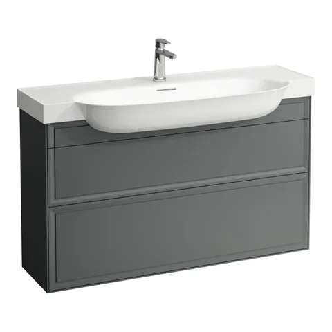 Laufen New Classic База под раковину подвесная , 1180х320х670 мм, 2 ящика, цвет серый (для раковины 813858)