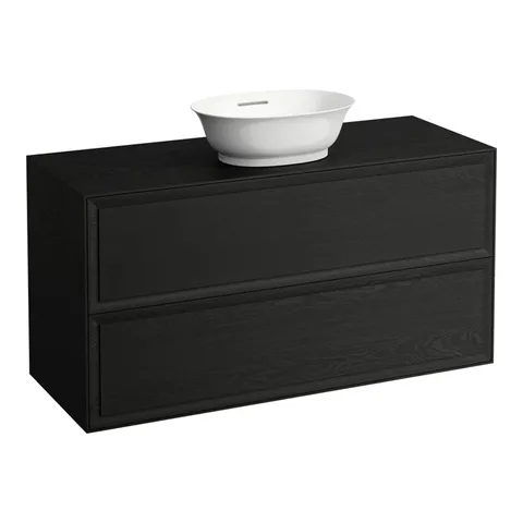 Laufen New Classic База под раковину подвесная , 1180х450х600 мм, 2 ящика, цвет черный дуб (для раковины 812852, 812853)