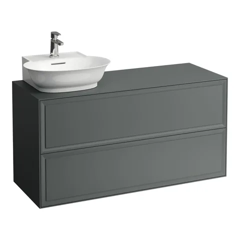 Laufen New Classic База под раковину подвесная, раковина слева , 1180х450х600 мм, 2 ящика, цвет серый (для раковины 816852)