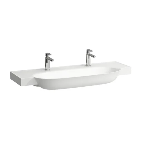 Laufen New Classic Раковина накладная овальная 1200х480х75 мм, с 2 отв под смеситель,без перелива, цвет белый