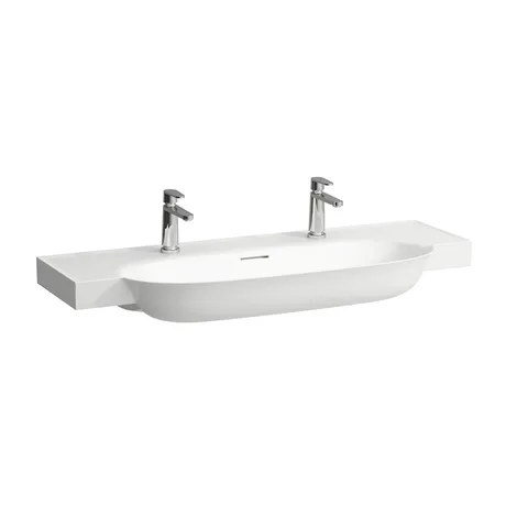 Laufen New Classic Раковина накладная овальная 1200х480х75 мм, с 2 отв под смеситель,с переливом, цвет белый LCC, с покрытием  LAUFEN Clean Coat