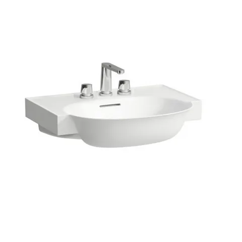 Laufen New Classic Раковина накладная овальная 600х480х75 мм, с 3 отв под смеситель,с переливом, цвет белый