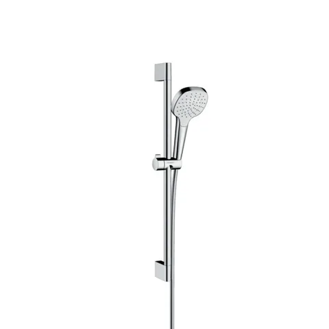 HG Croma Seleсt E Душевой набор: штанга 650mm, ручной душ 110, 1jet (Rain), шланг, цвет: белый/хром