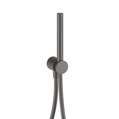 Fantini AF/21 Душевой набор: вывод воды 1/2&rdquo;, шланг 150 см, ручная лейка FIT, держатель для лейки, цвет: Matt Gun Metal PVD