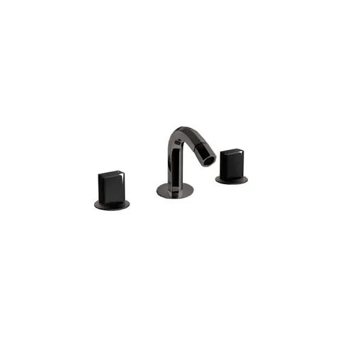 Fantini Venezia Смеситель для биде, 3 отв., с донным клапаном, излив 120мм, цвет: Matt Gun Metal PVD