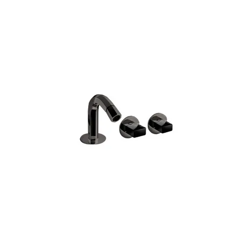 Fantini Venezia Смеситель для биде, 1 отв., с донным клапаном, излив 120мм, цвет: Matt Gun Metal PVD