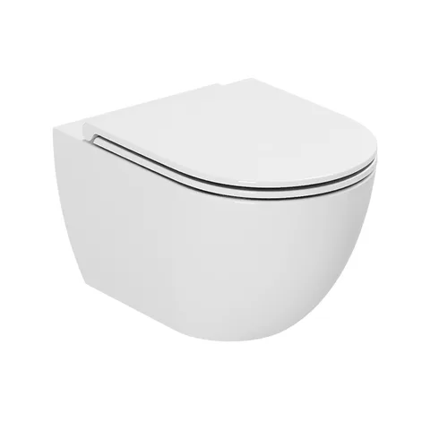 AZZURRA COMODA Унитаз подвесной безободковый 51,5x36см, цвет белый (СПЕЦЦЕНА со склада!)