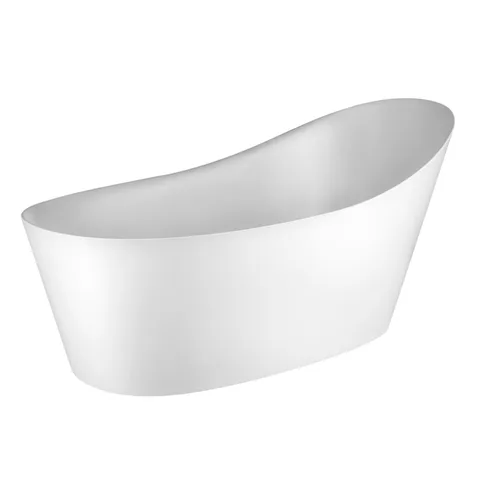 Gessi Cono Ванна отдельностоящая из материала Cristalplant, со сливом, цвет белый матовый