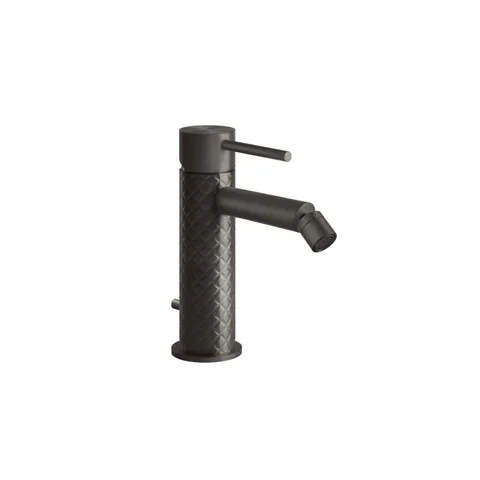 GESSI 316 Смеситель для биде на 1 отверстие с донным клапаном, излив 118мм, цвет: brushed black metal pvd