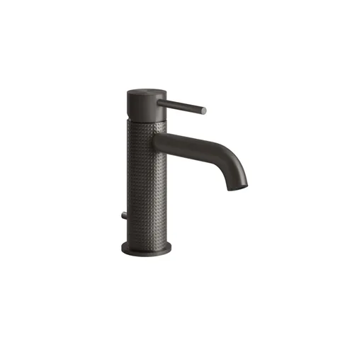 GESSI 316 Смеситель для раковины на 1 отверстие, с донным клапаном, излив 123мм, цвет: brushed black metal pvd