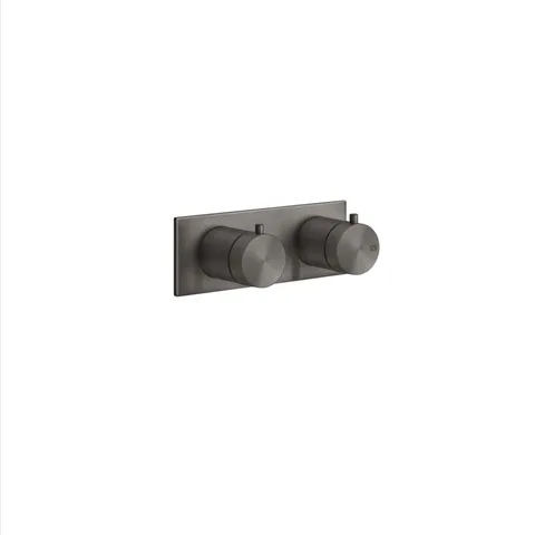 GESSI 316 Термостатический смеситель, с подключением на 3/4”, фильтр, на 3 источника (внешняя часть), цвет: brushed black metal pvd
